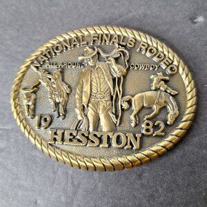 1982 HESSTON National Finals  Rodeo Belt Buckle NOS NEW